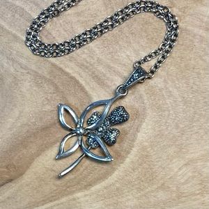 Artisan Handmade 925 Silver floral locket with Marcasite